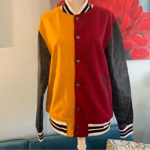 New Nordstrom THE RAIL Colorblock Wool Blend Jacket Coat Women SIZE S Small NWT